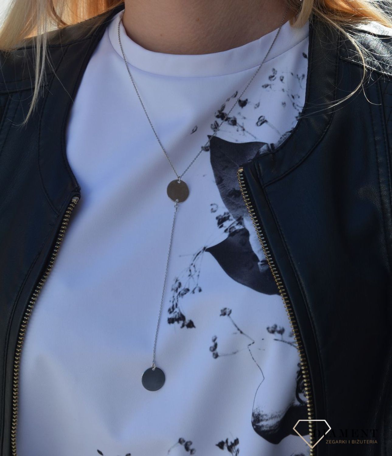 Naszyjnik Krawatka blaszki okrągłe Dall'Acqua C RM CLTONDO 065 1.JPG